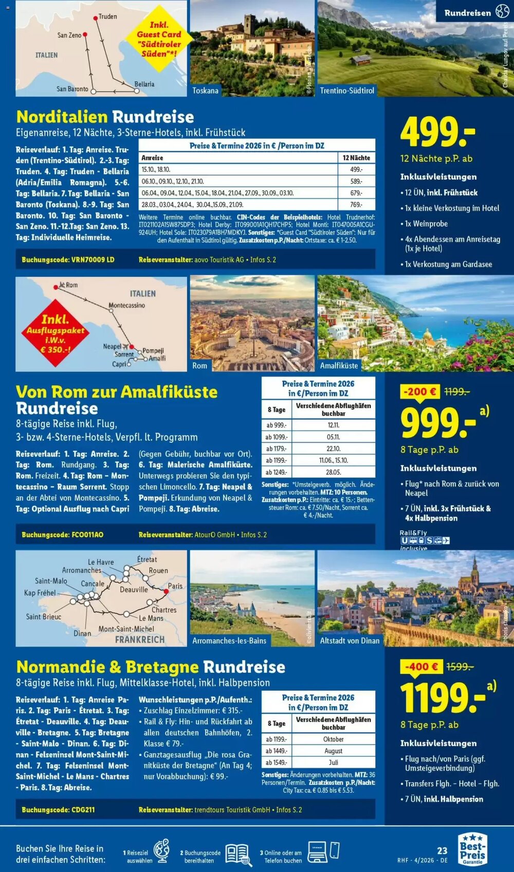 Lidl Reisen Prospekt (ab 28.03.2026) zum Blättern - Seite 23