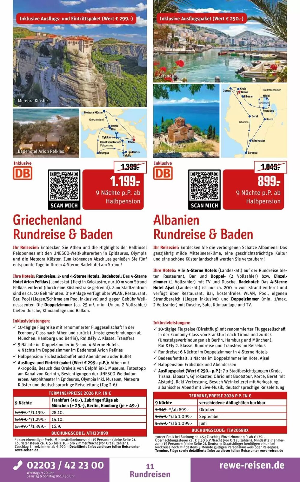REWE Reisen Prospekt (ab 28.03.2026) zum Blättern - Seite 11