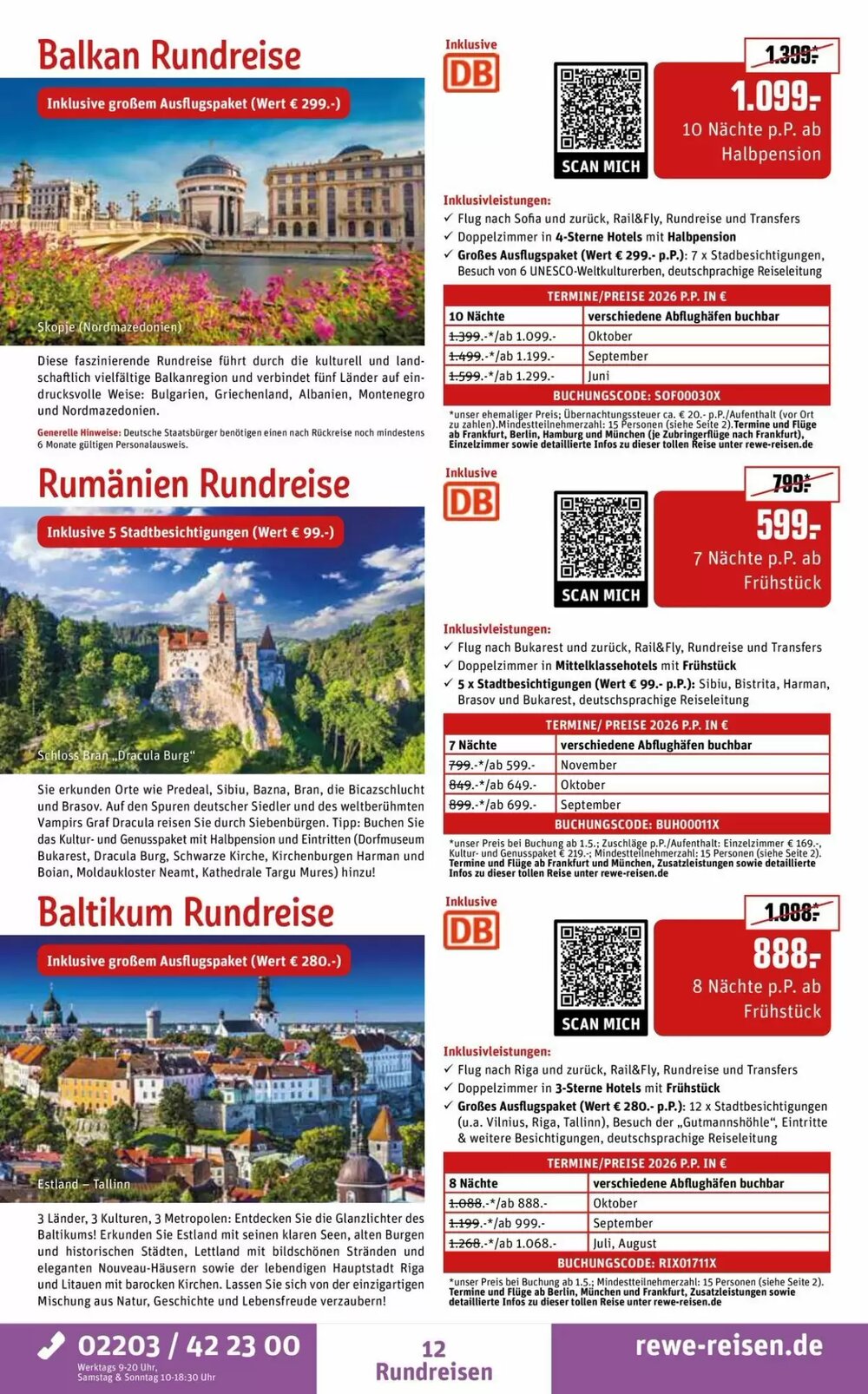 REWE Reisen Prospekt (ab 28.03.2026) zum Blättern - Seite 12