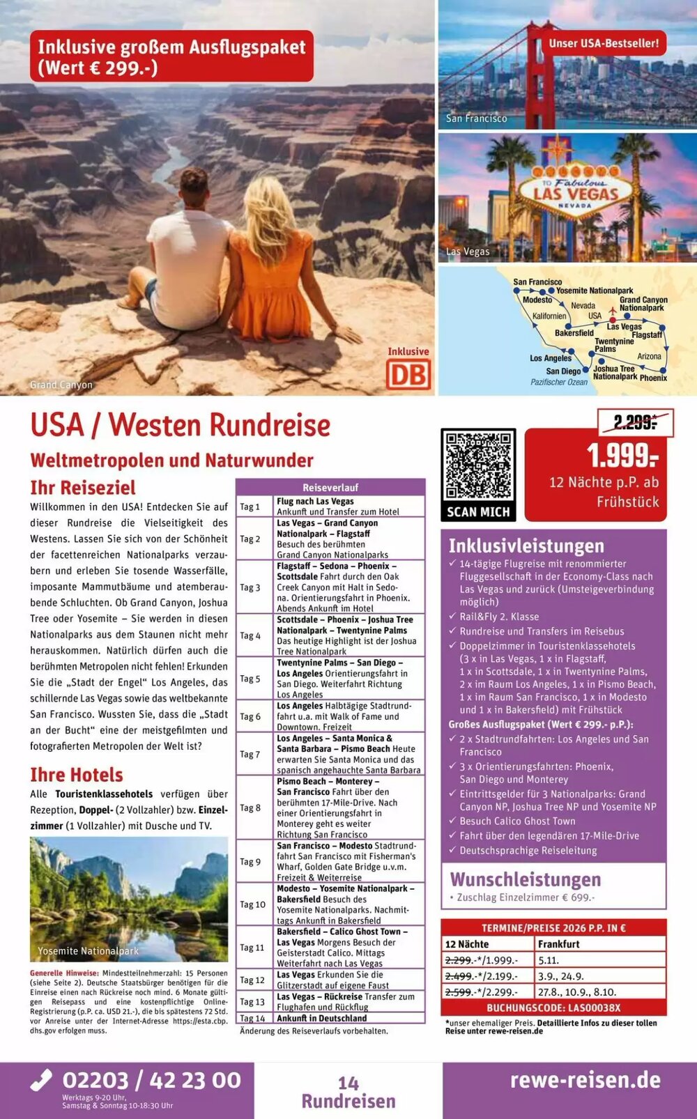 REWE Reisen Prospekt (ab 28.03.2026) zum Blättern - Seite 14