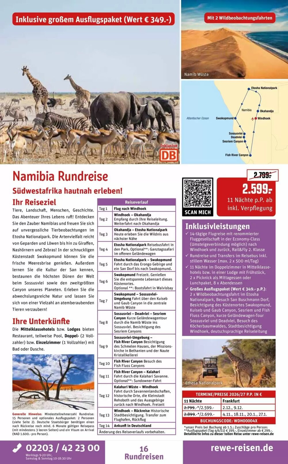 REWE Reisen Prospekt (ab 28.03.2026) zum Blättern - Seite 16