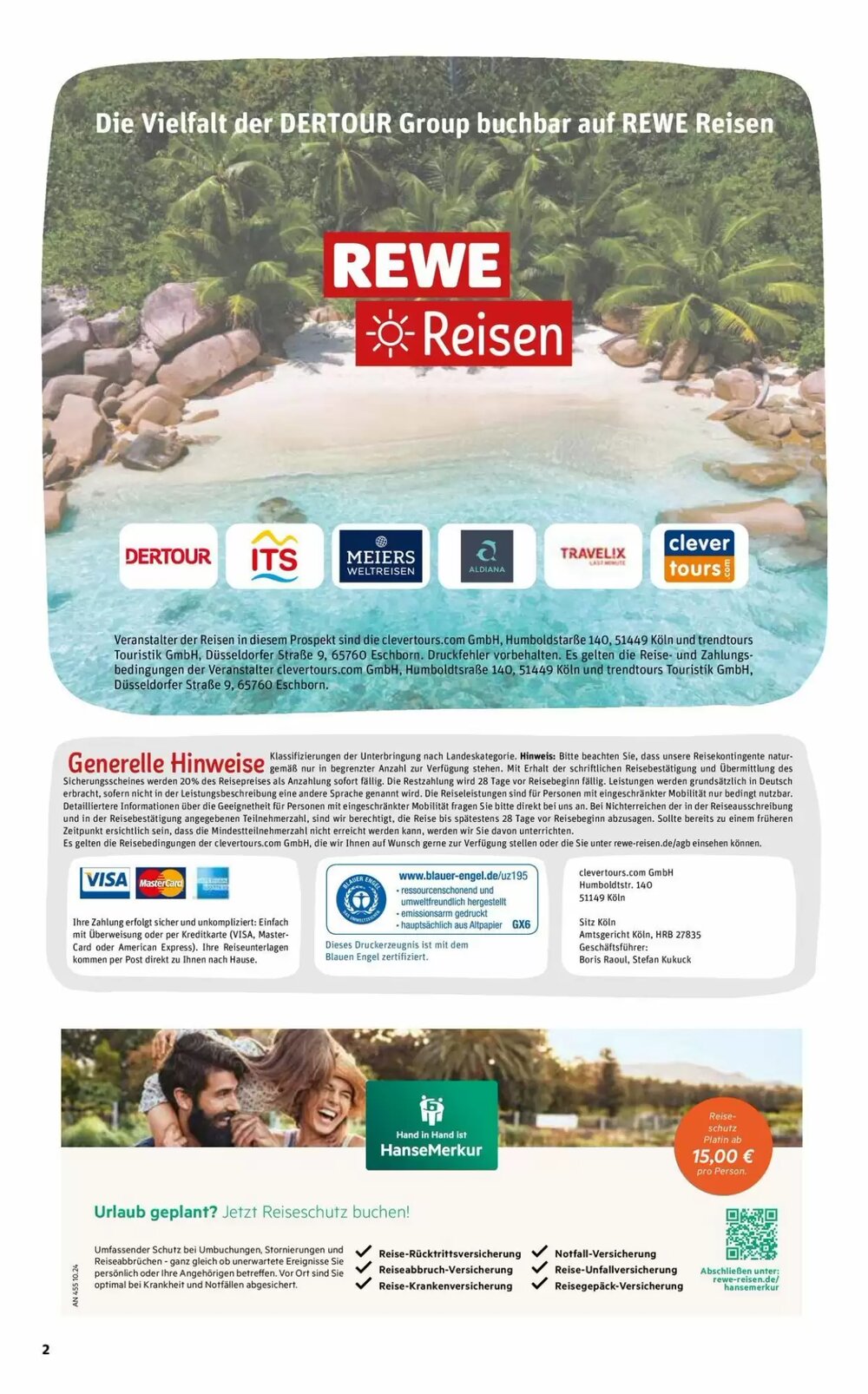 REWE Reisen Prospekt (ab 28.03.2026) zum Blättern - Seite 2