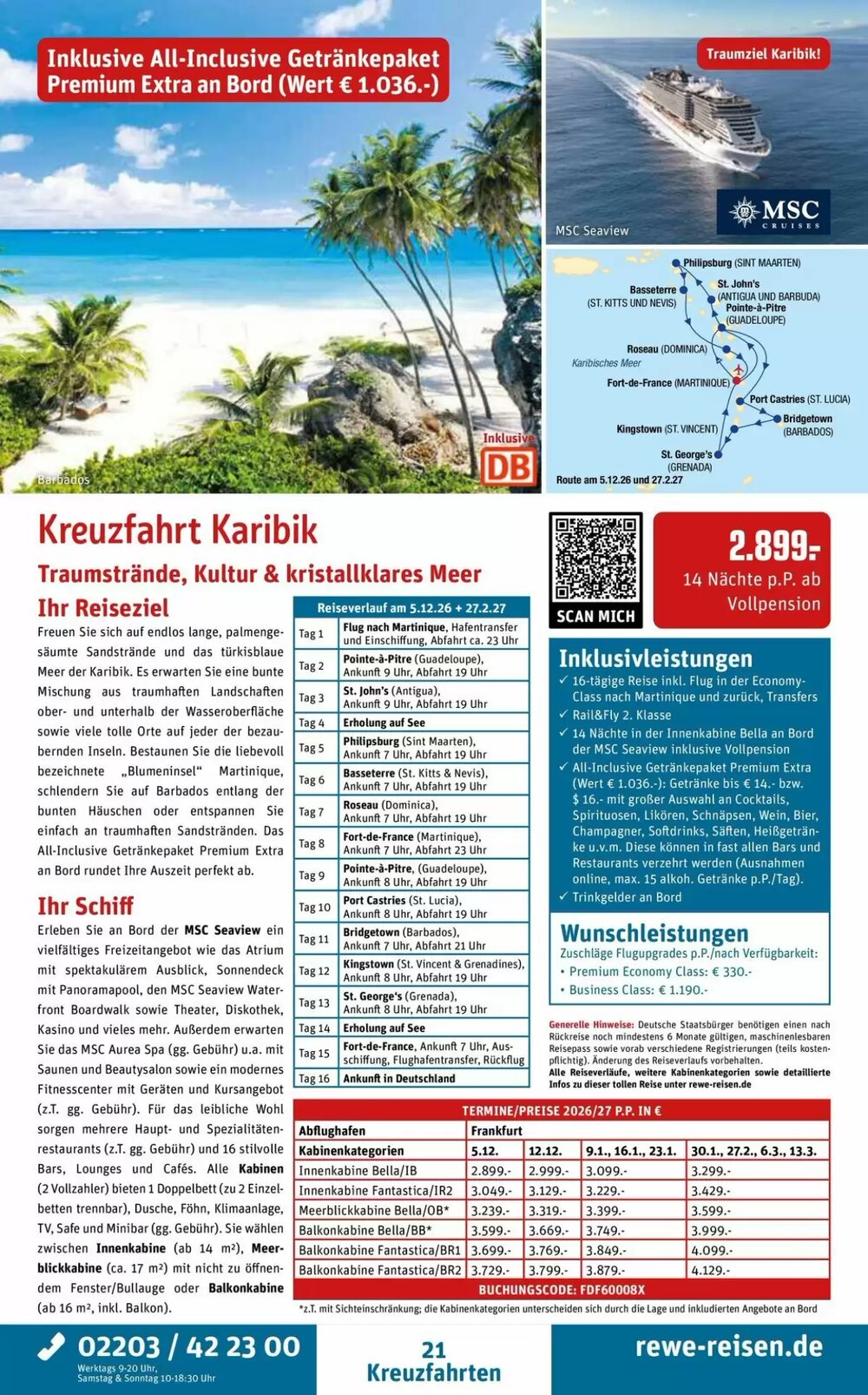 REWE Reisen Prospekt (ab 28.03.2026) zum Blättern - Seite 21