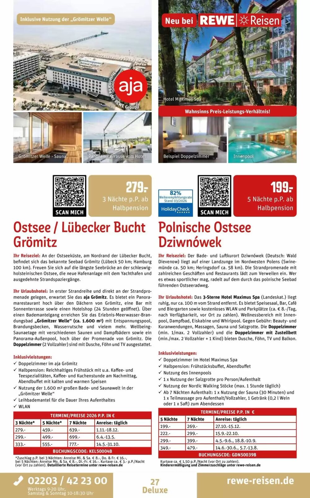 REWE Reisen Prospekt (ab 28.03.2026) zum Blättern - Seite 27