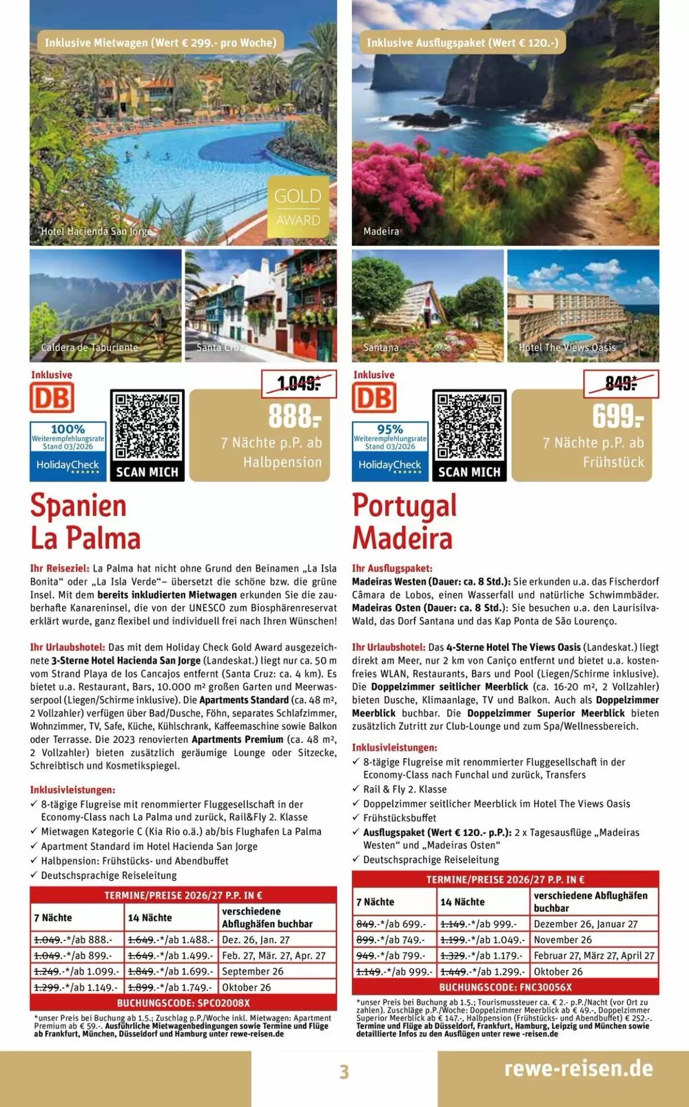 REWE Reisen Prospekt (ab 28.03.2026) zum Blättern - Seite 3