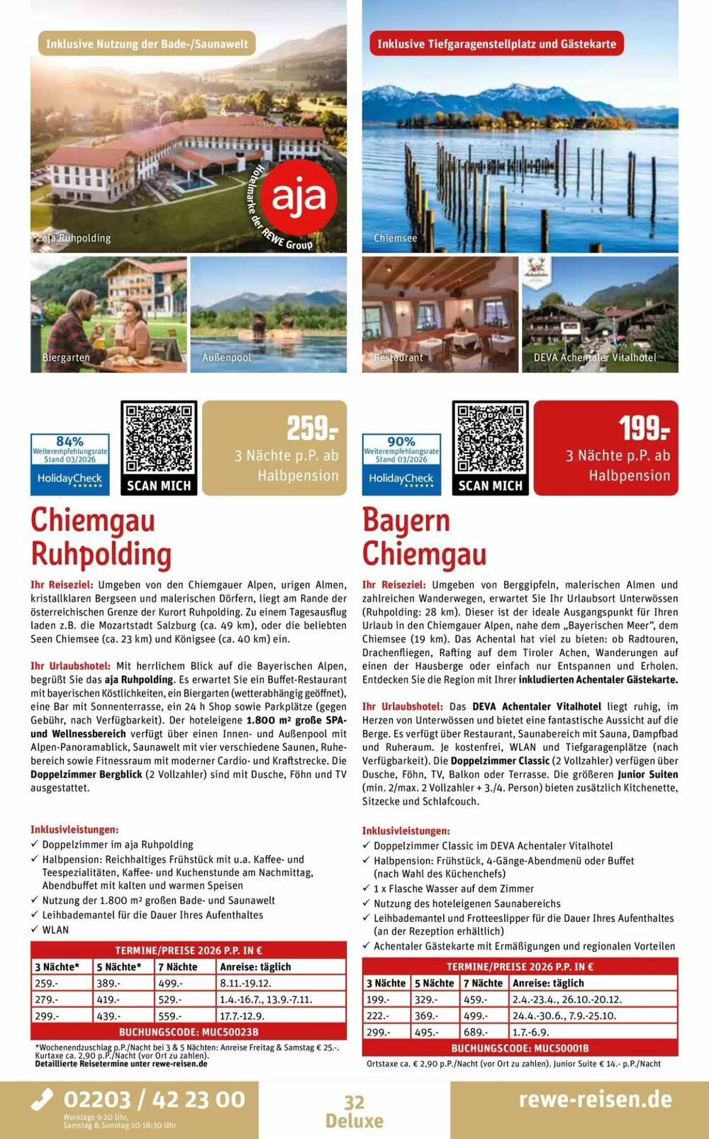 REWE Reisen Prospekt (ab 28.03.2026) zum Blättern - Seite 32
