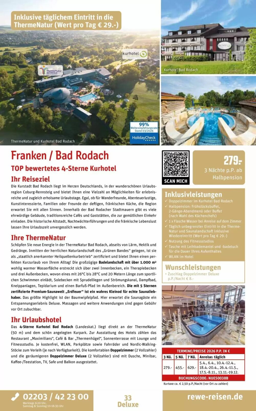 REWE Reisen Prospekt (ab 28.03.2026) zum Blättern - Seite 33