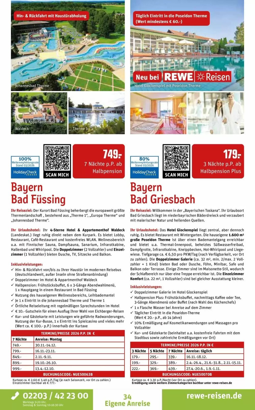 REWE Reisen Prospekt (ab 28.03.2026) zum Blättern - Seite 34