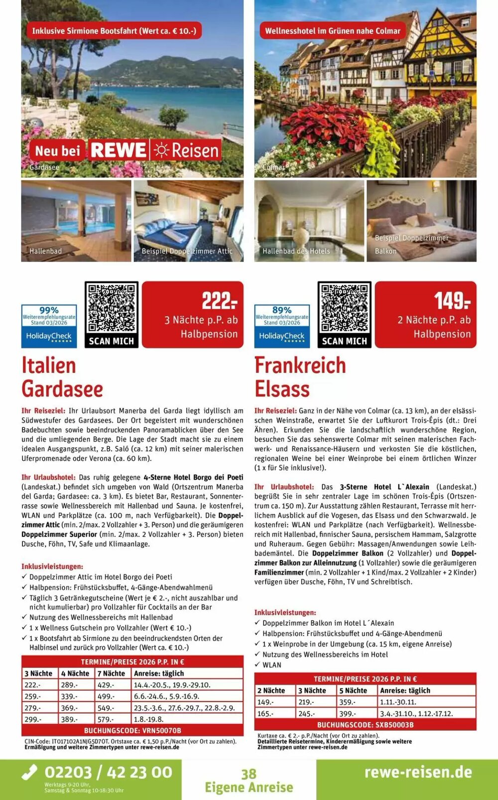 REWE Reisen Prospekt (ab 28.03.2026) zum Blättern - Seite 38