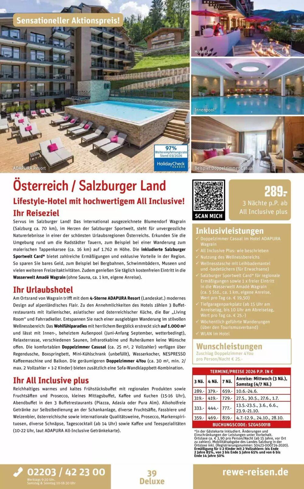 REWE Reisen Prospekt (ab 28.03.2026) zum Blättern - Seite 39