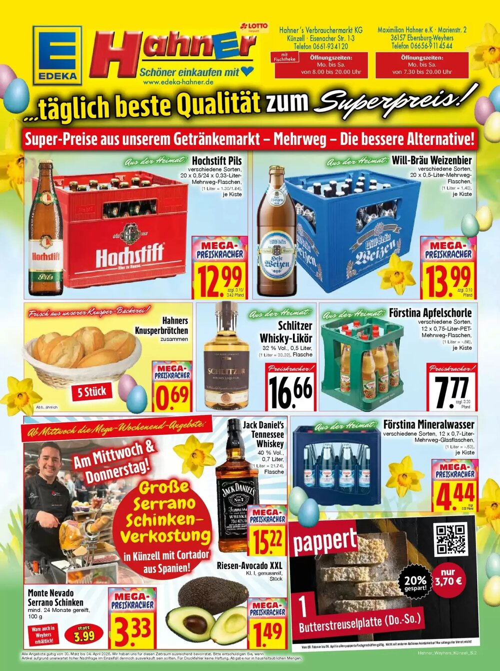 EDEKA Hahner Prospekt (ab 29.03.2026) zum Blättern - Seite 2