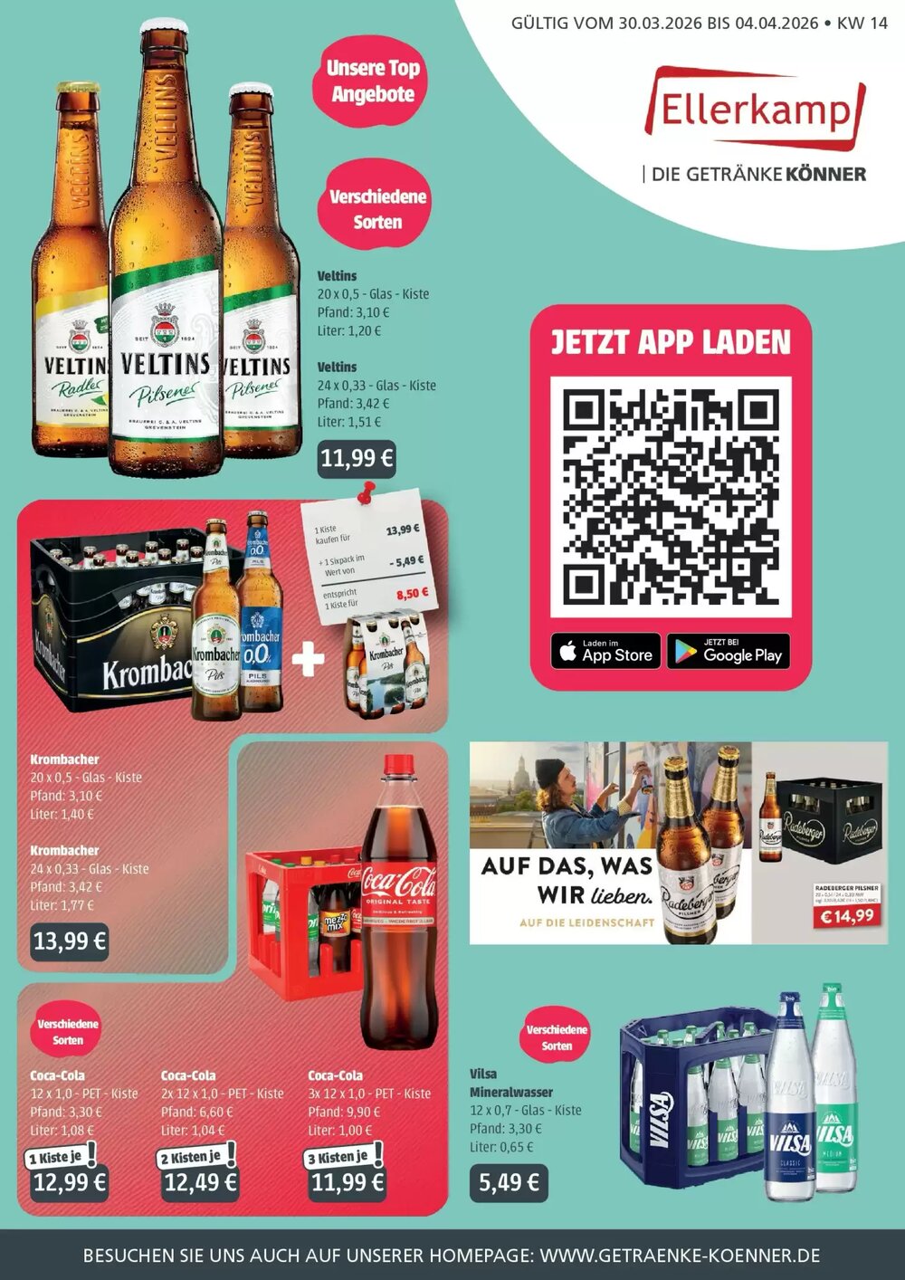 Ellerkamp Getränke Prospekt (ab 29.03.2026) zum Blättern - Seite 1