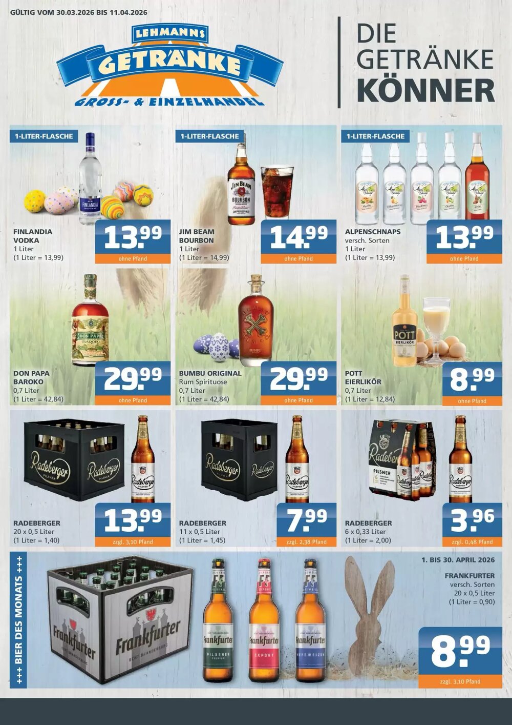 Getränke Lehmann Prospekt (ab 29.03.2026) zum Blättern - Seite 1