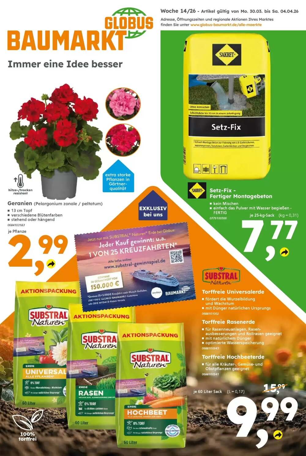 Globus Baumarkt Prospekt (ab 29.03.2026) zum Blättern - Seite 1