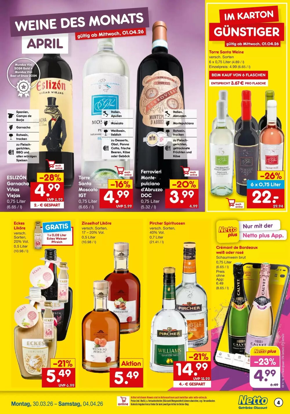 Netto Getränke Discount Prospekt (ab 29.03.2026) zum Blättern - Seite 4