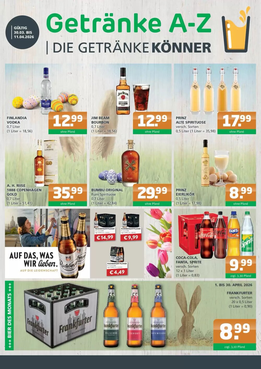 Getränke A-Z Prospekt (ab 29.03.2026) zum Blättern - Seite 1