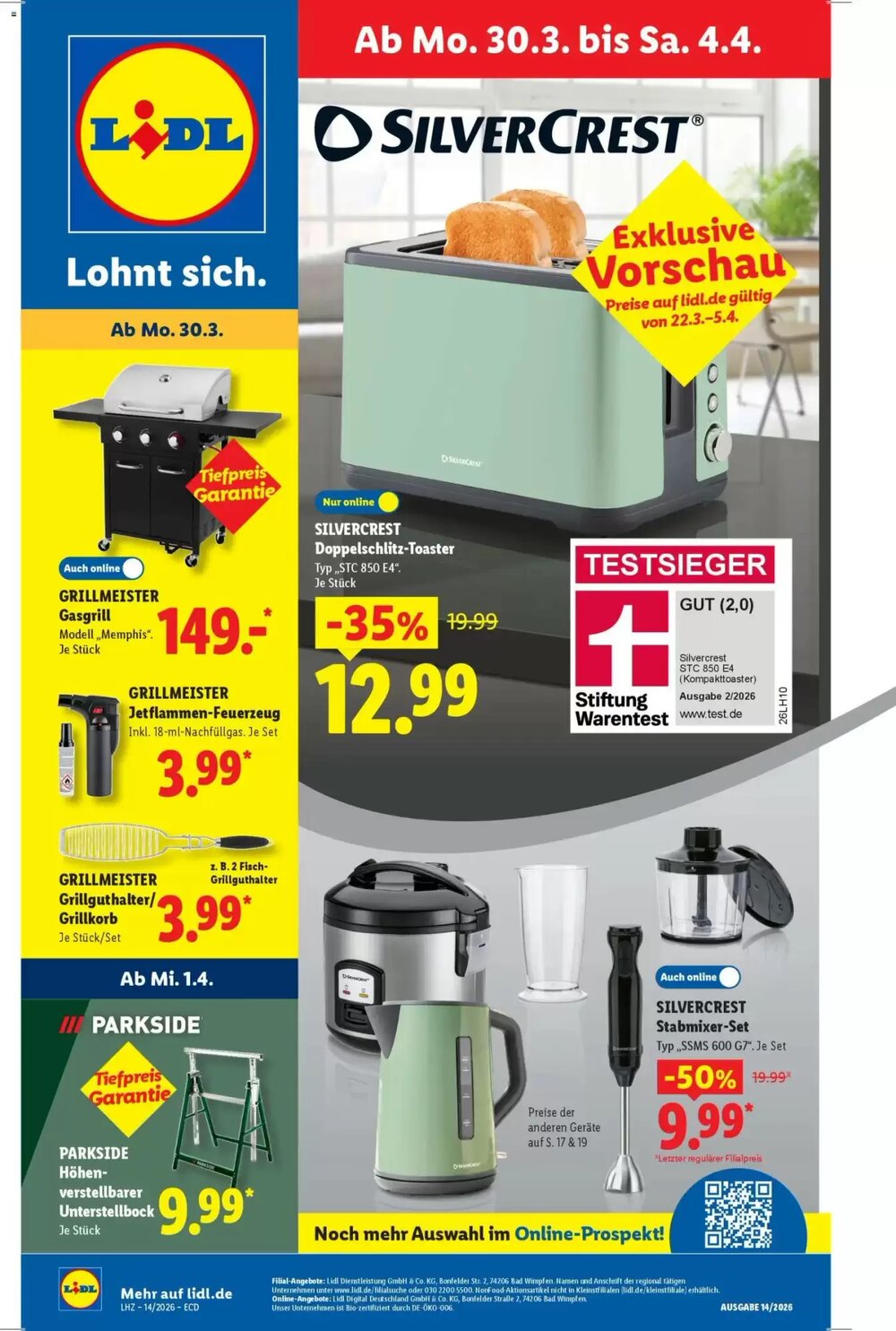 Lidl Prospekt (ab 30.03.2026) zum Blättern - Seite 1