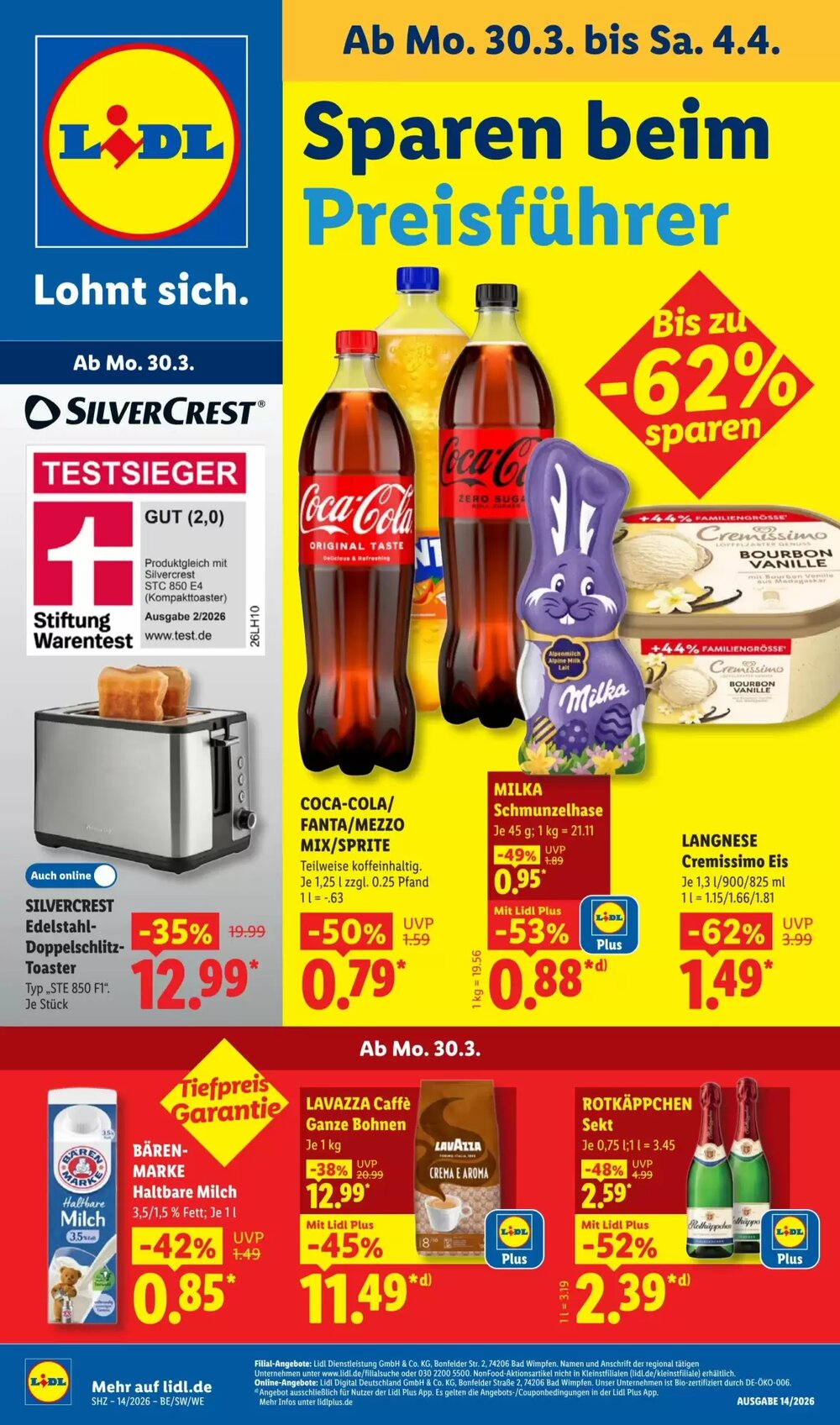 Lidl Prospekt (ab 30.03.2026) zum Blättern - Seite 1