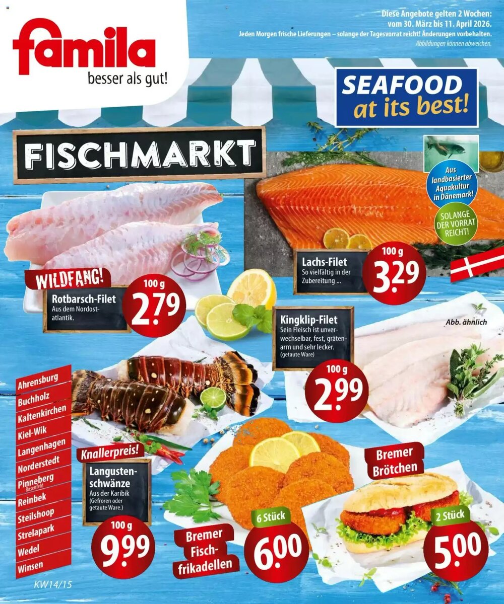 Famila Nord Ost Prospekt (ab 30.03.2026) zum Blättern - Seite 1