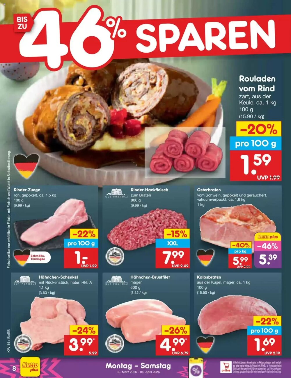 Netto Marken-Discount Prospekt (ab 30.03.2026) zum Blättern - Seite 8