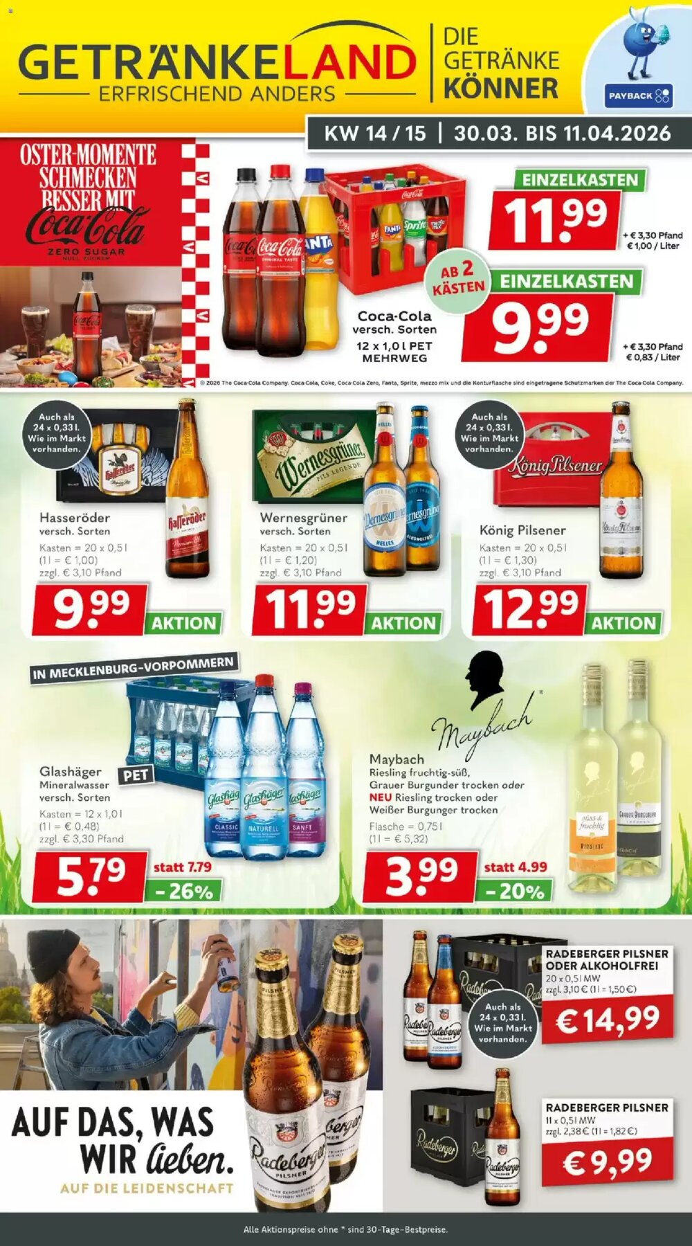 Getränkeland Prospekt (ab 30.03.2026) zum Blättern - Seite 1