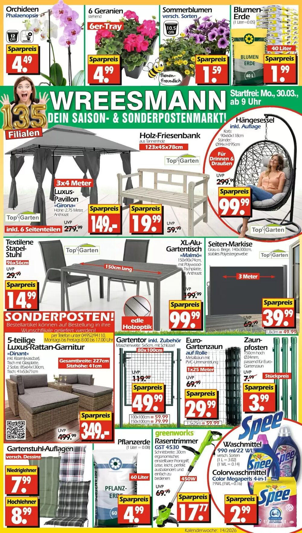 Wreesmann Prospekt (ab 30.03.2026) zum Blättern - Seite 1