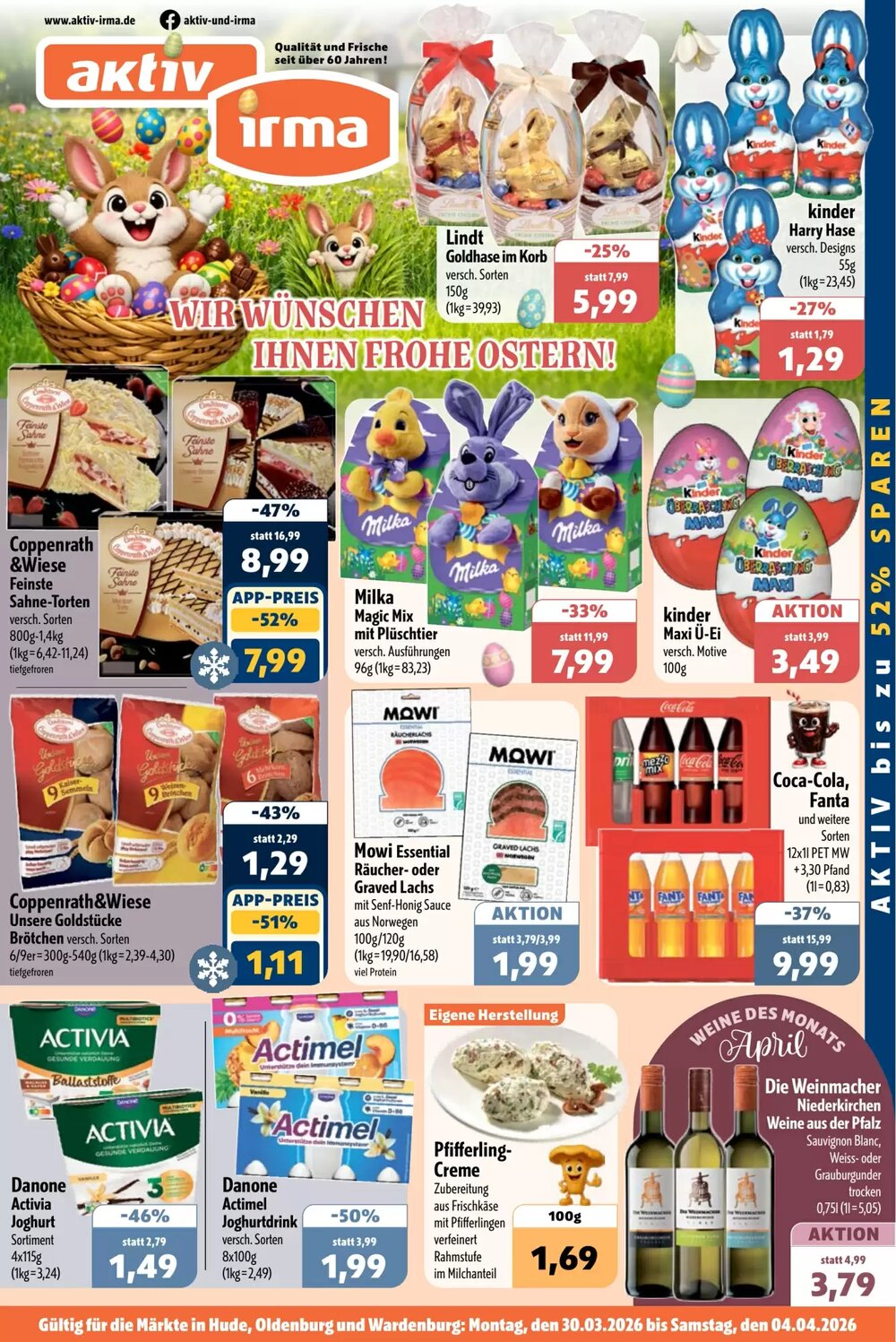 Aktiv Irma Prospekt (ab 30.03.2026) zum Blättern - Seite 1
