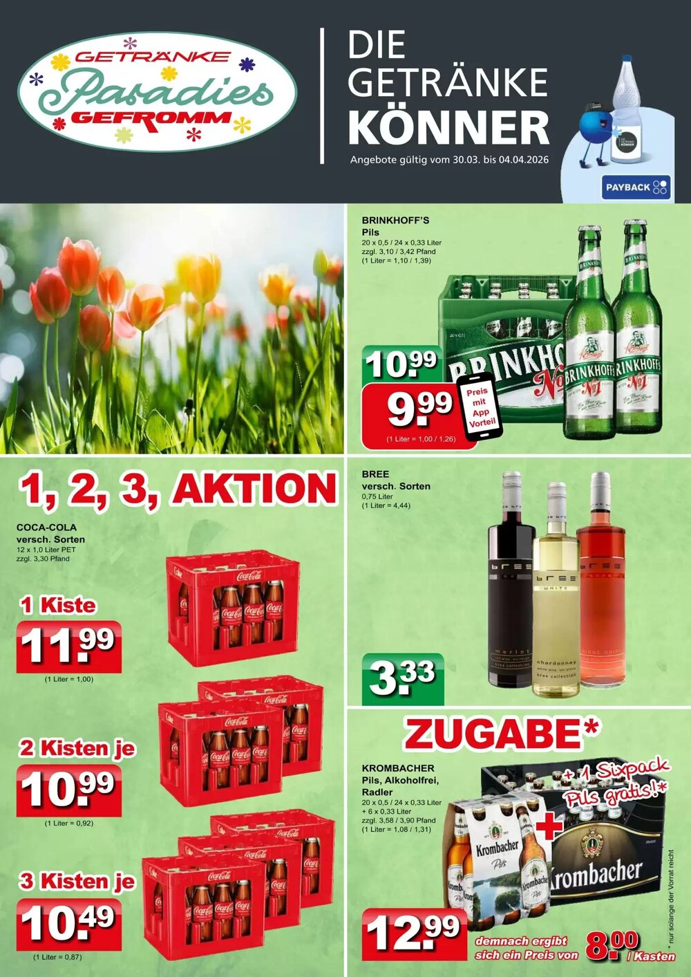 Getränkeparadies Gefromm Prospekt (ab 30.03.2026) zum Blättern - Seite 1