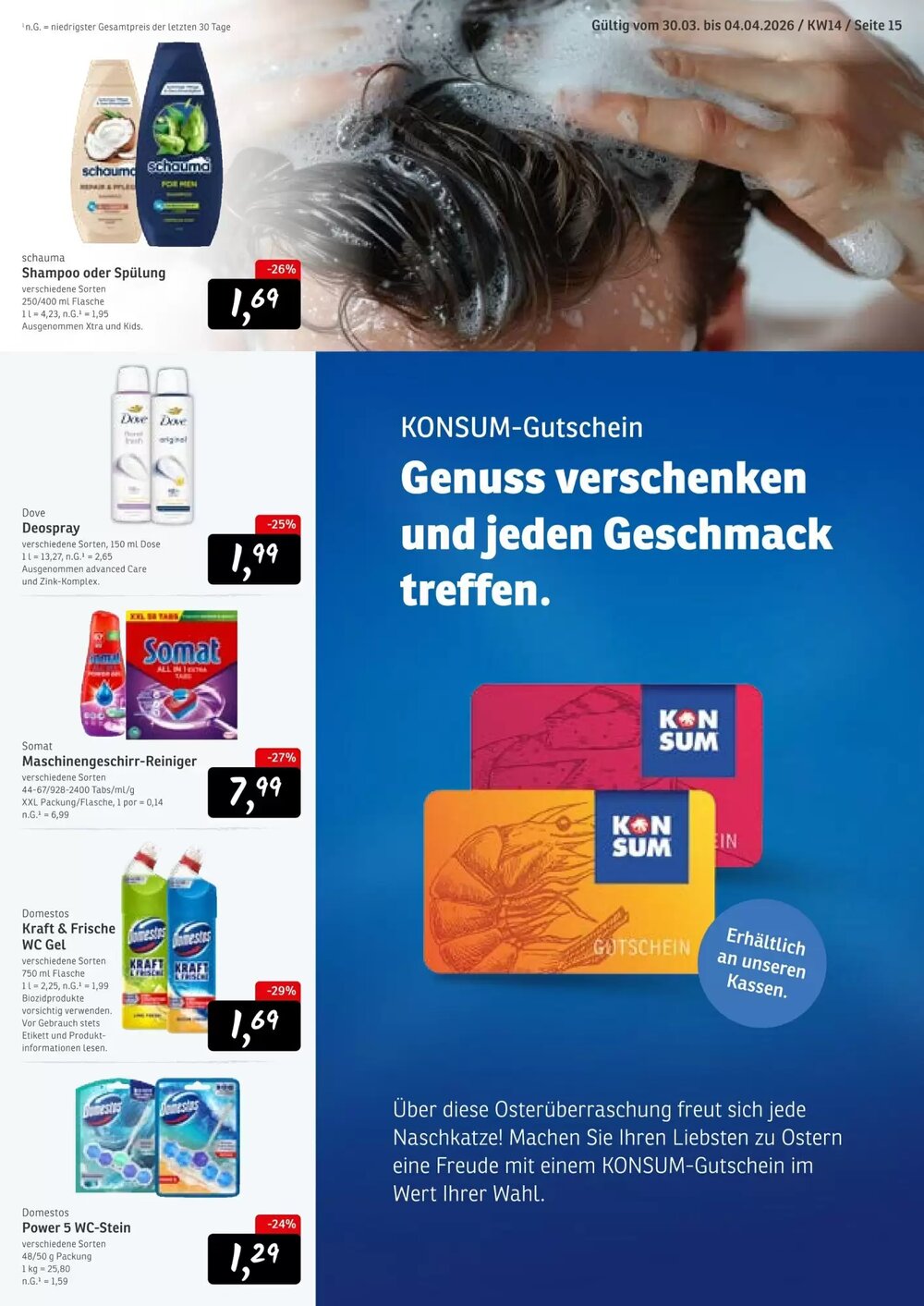 KONSUM Prospekt (ab 30.03.2026) zum Blättern - Seite 15