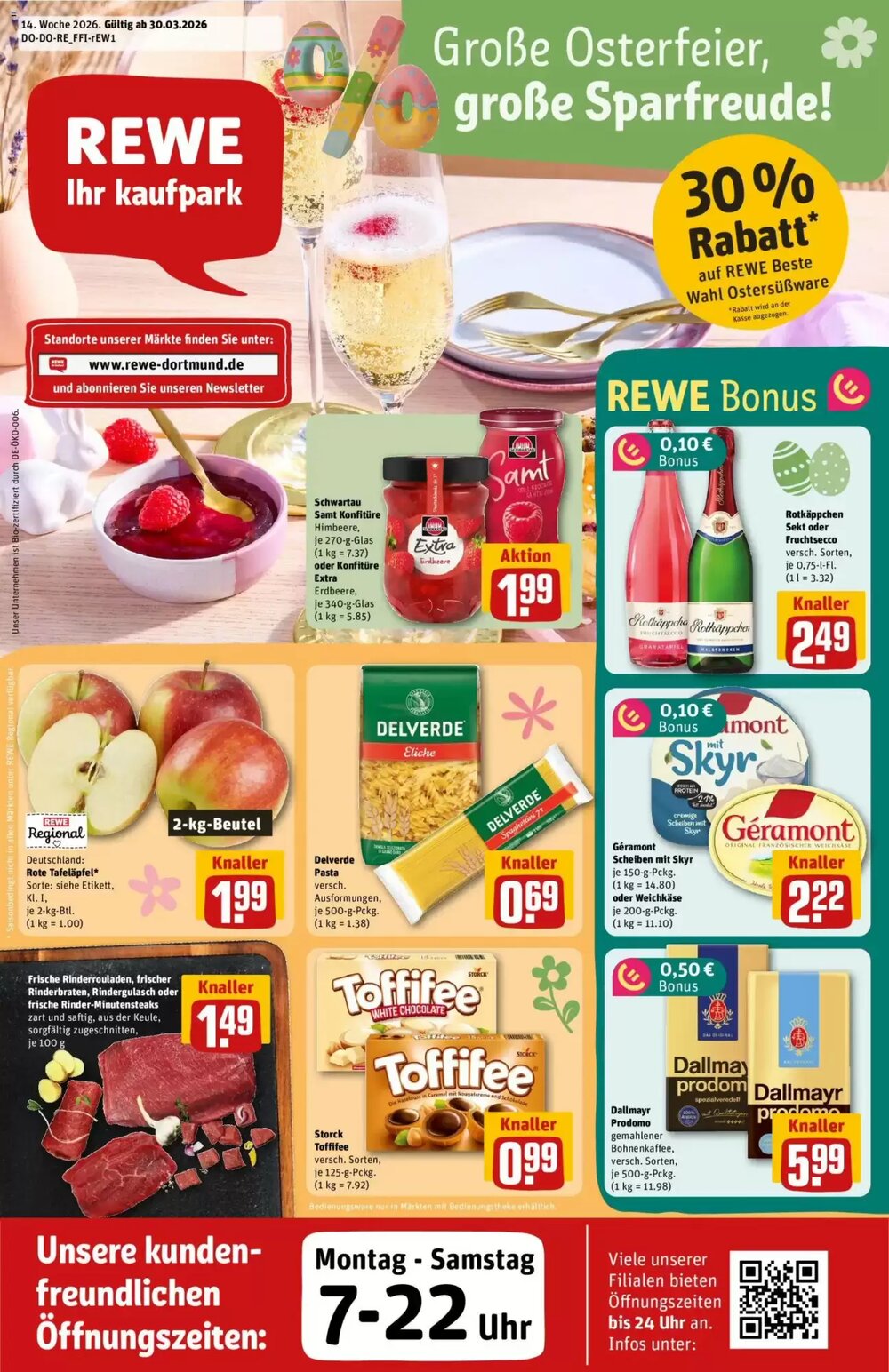 REWE Kaufpark Prospekt (ab 30.03.2026) zum Blättern - Seite 1