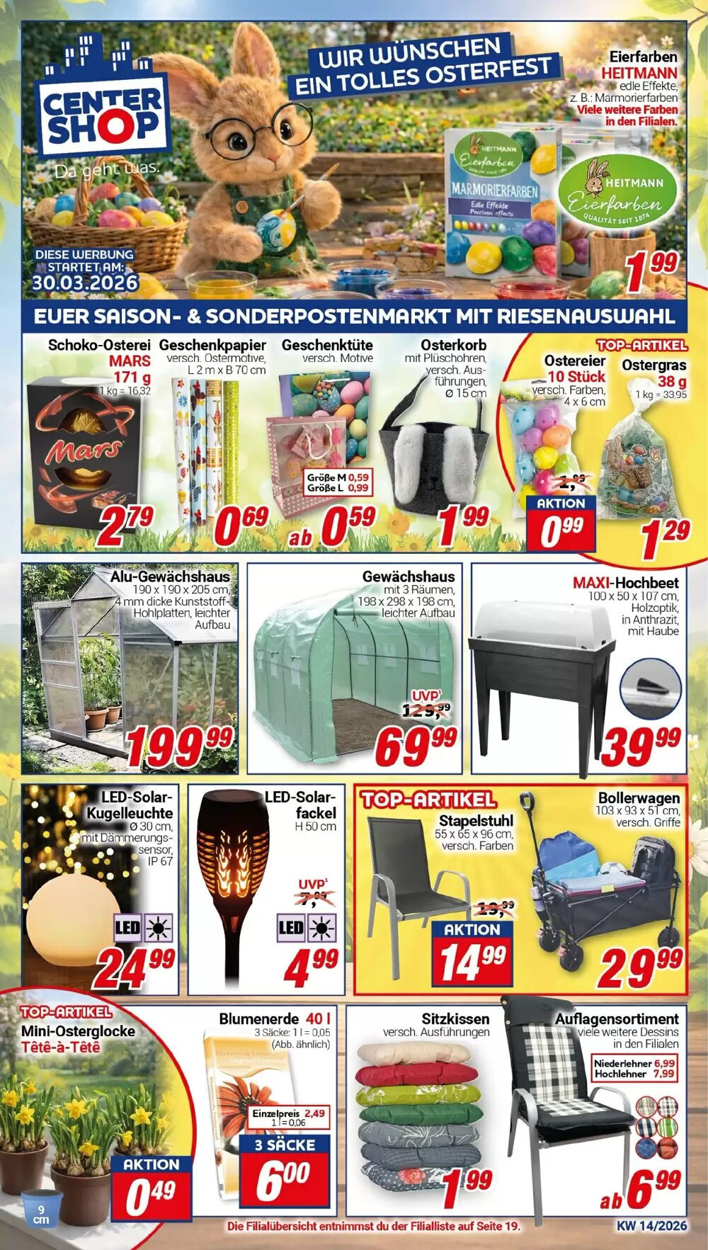 CENTERSHOP Prospekt (ab 30.03.2026) zum Blättern - Seite 1