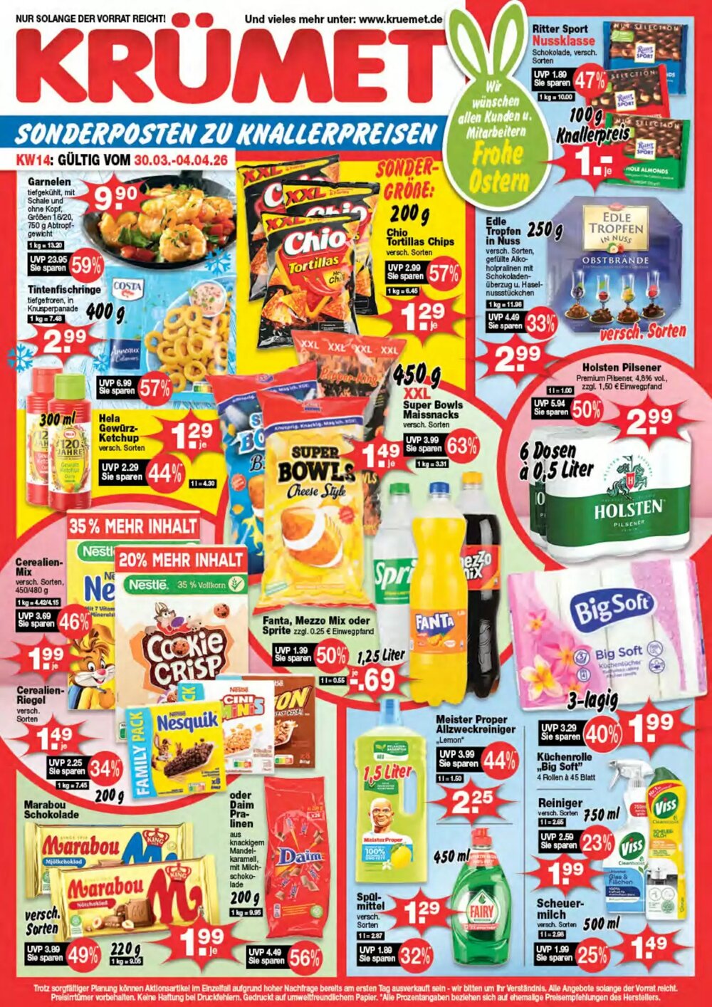 Krümet Sonderposten Prospekt (ab 30.03.2026) zum Blättern - Seite 1