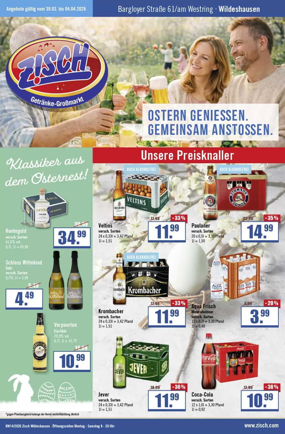 Zisch Prospekt (ab 30.03.2026) zum Blättern - Seite 1