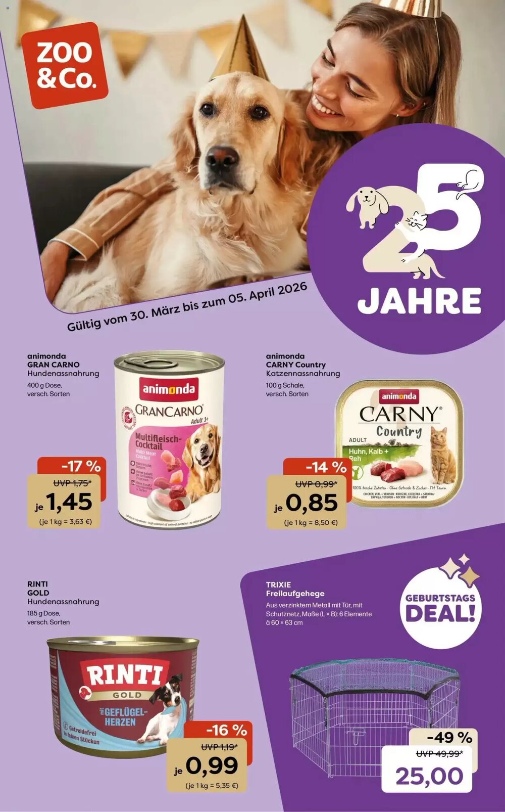 Zoo & Co Prospekt (ab 30.03.2026) zum Blättern - Seite 1