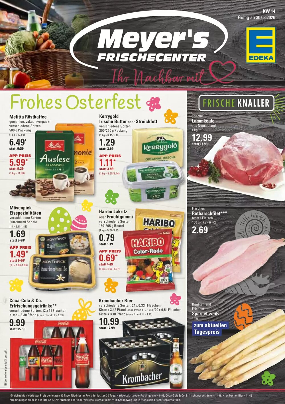 Meyer's Frischemarkt Prospekt (ab 30.03.2026) zum Blättern - Seite 1