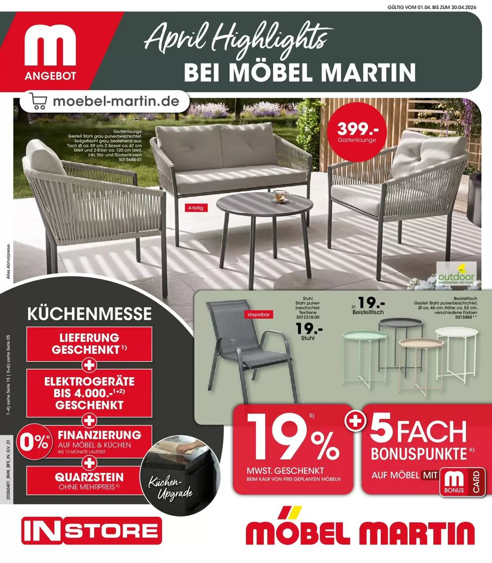 Möbel Martin Prospekt (ab 31.03.2026) zum Blättern - Seite 1