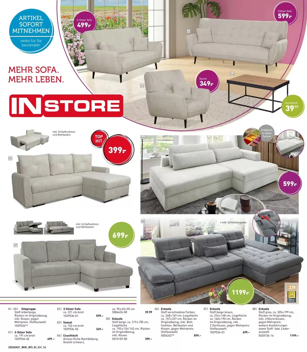Möbel Martin Prospekt (ab 31.03.2026) zum Blättern - Seite 16