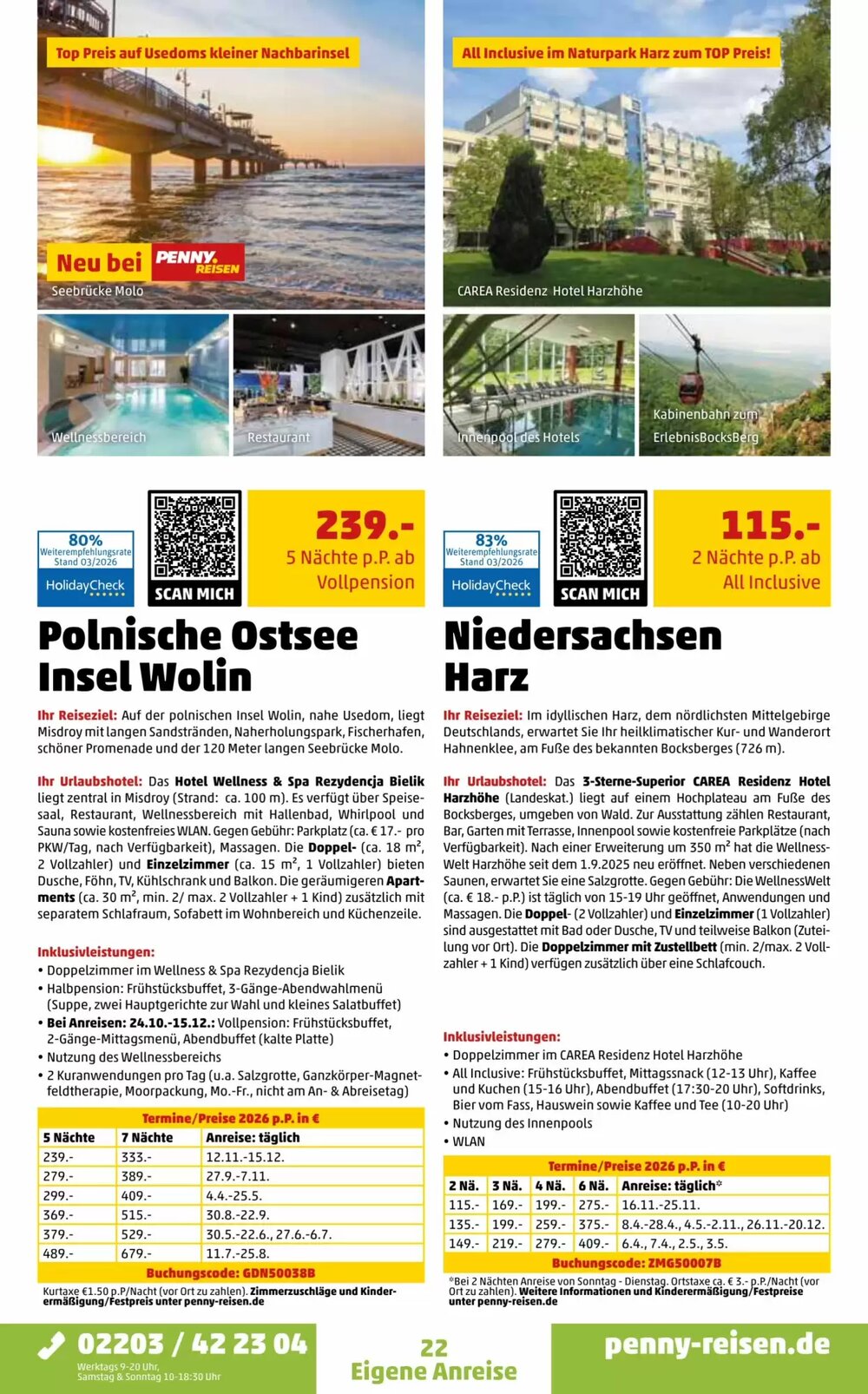 Penny Reisen Prospekt (ab 01.04.2026) zum Blättern - Seite 22