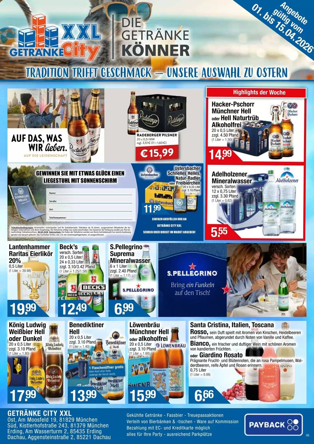 Getränke City Prospekt (ab 01.04.2026) zum Blättern - Seite 1