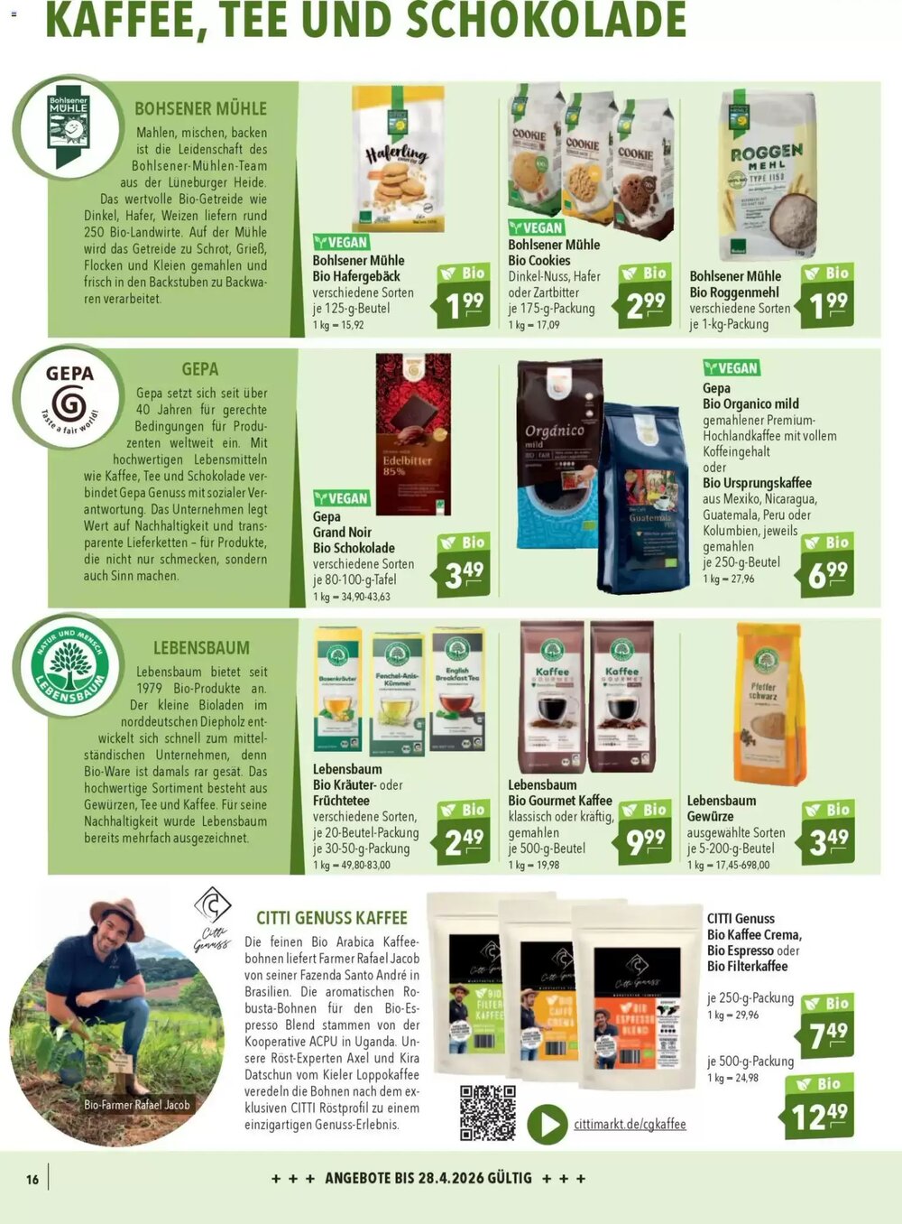 CITTI Markt Prospekt (ab 01.04.2026) zum Blättern - Seite 16