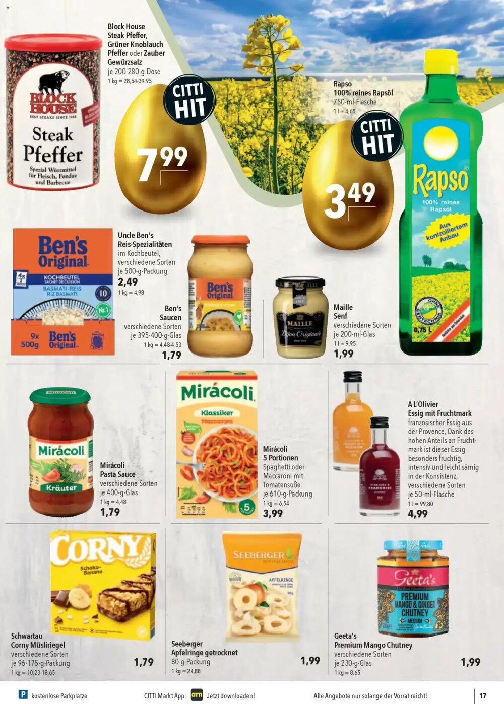 CITTI Markt Prospekt (ab 01.04.2026) zum Blättern - Seite 17