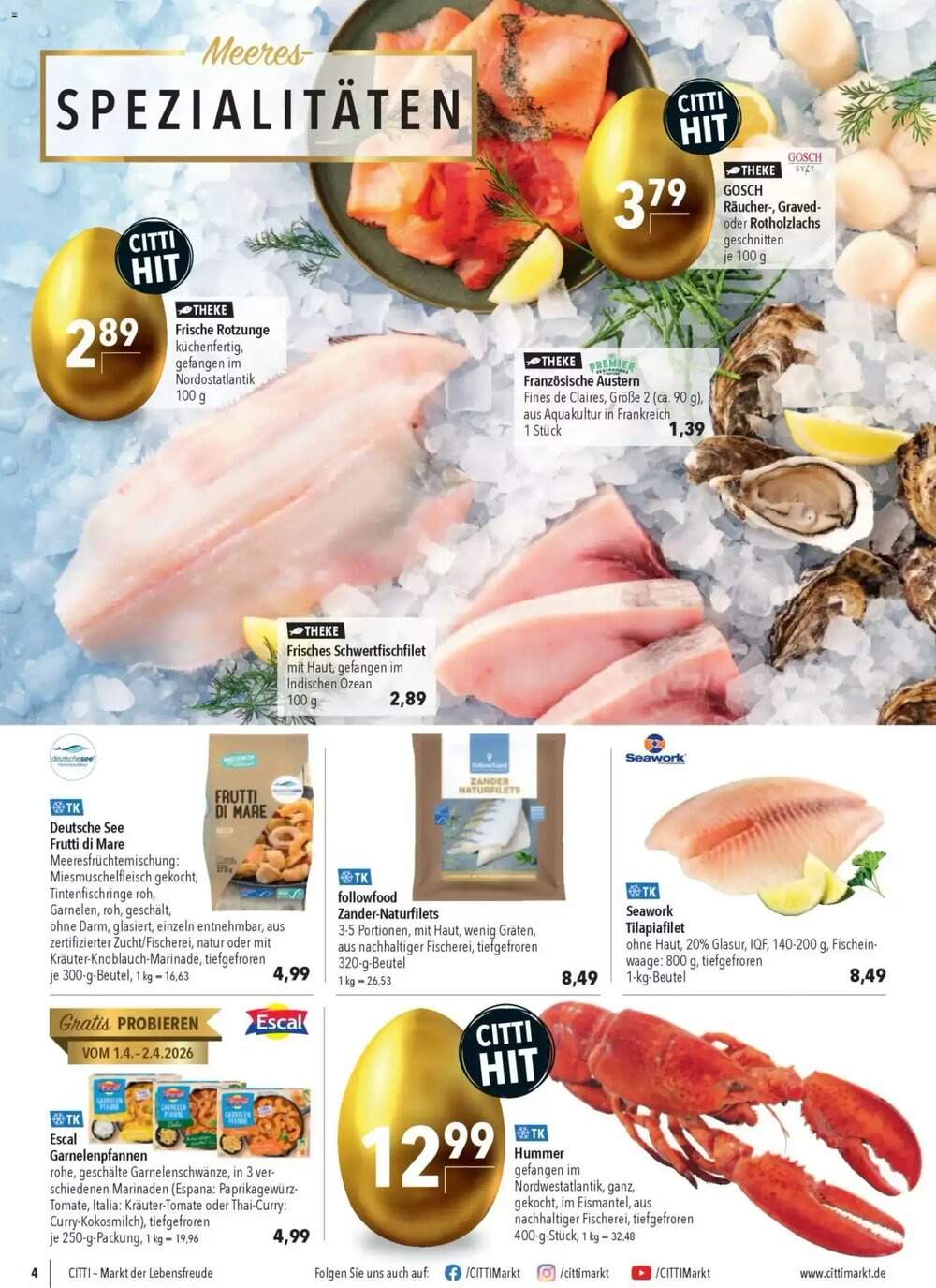 CITTI Markt Prospekt (ab 01.04.2026) zum Blättern - Seite 4