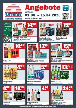 Orterer Getränkemarkt Prospekt (ab 01.04.2026) zum Blättern