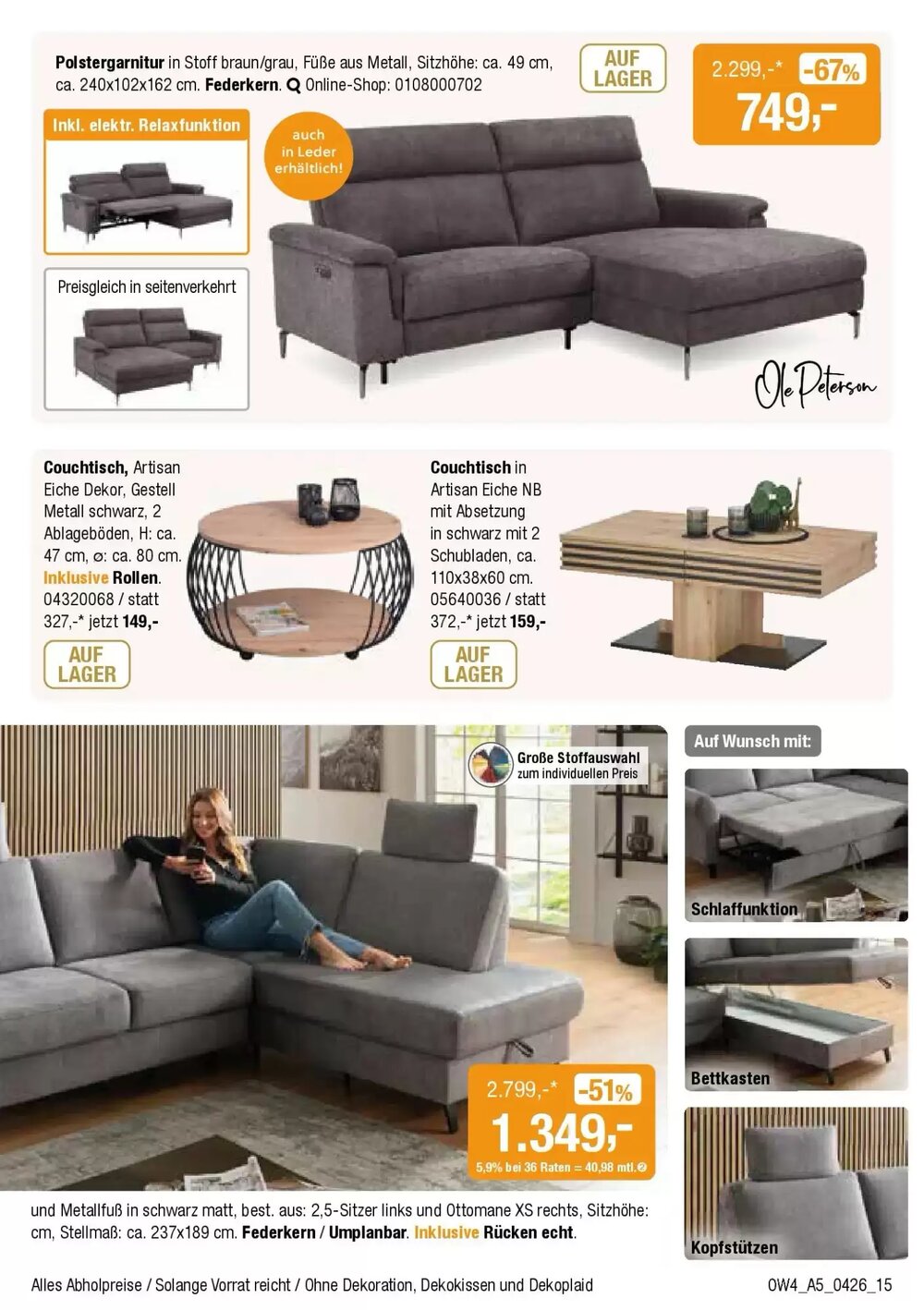 Opti Wohnwelt Prospekt (ab 01.04.2026) zum Blättern - Seite 15