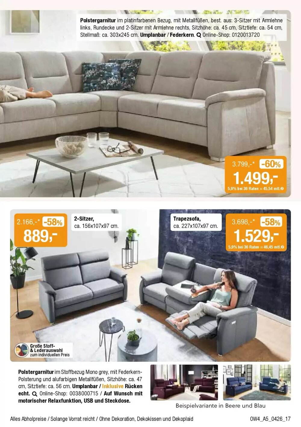 Opti Wohnwelt Prospekt (ab 01.04.2026) zum Blättern - Seite 17