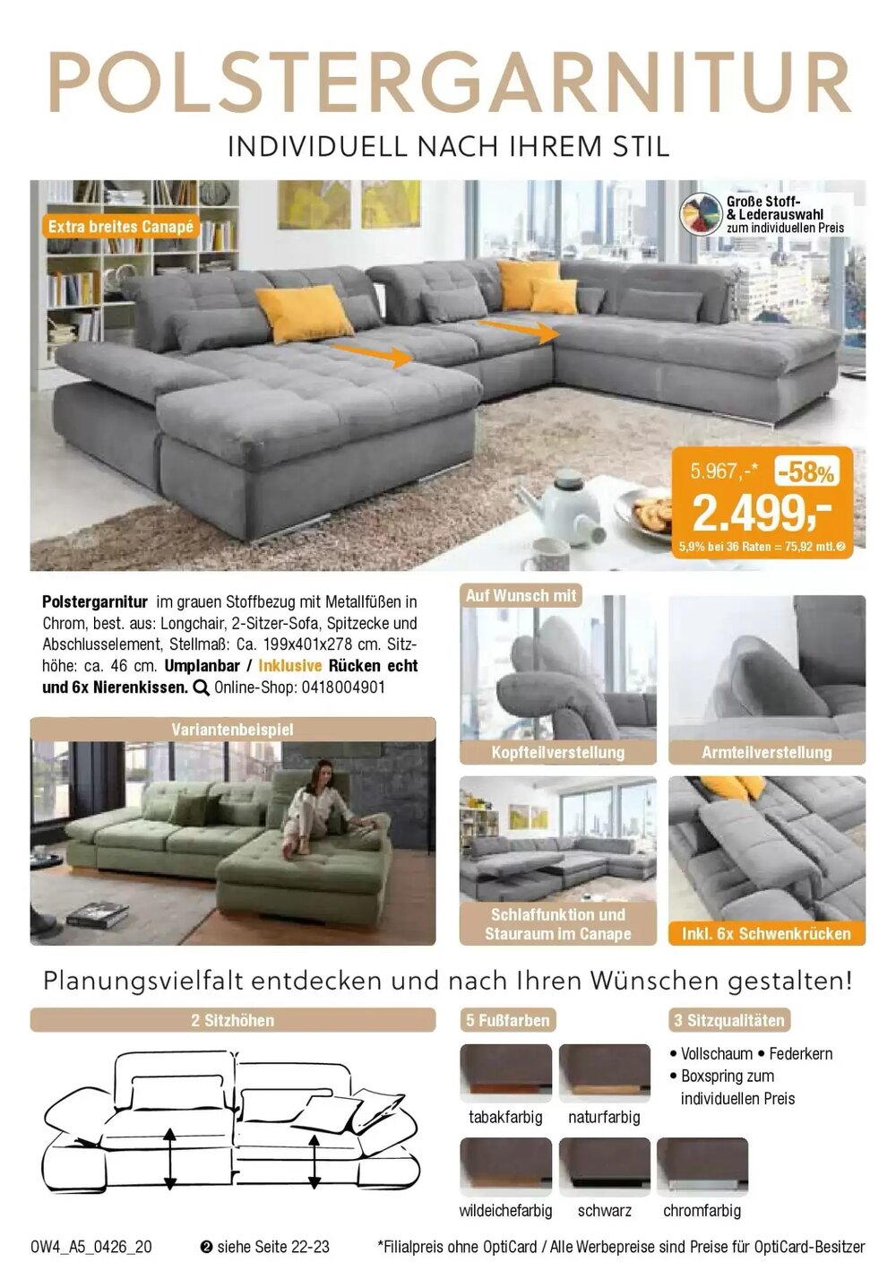 Opti Wohnwelt Prospekt (ab 01.04.2026) zum Blättern - Seite 20