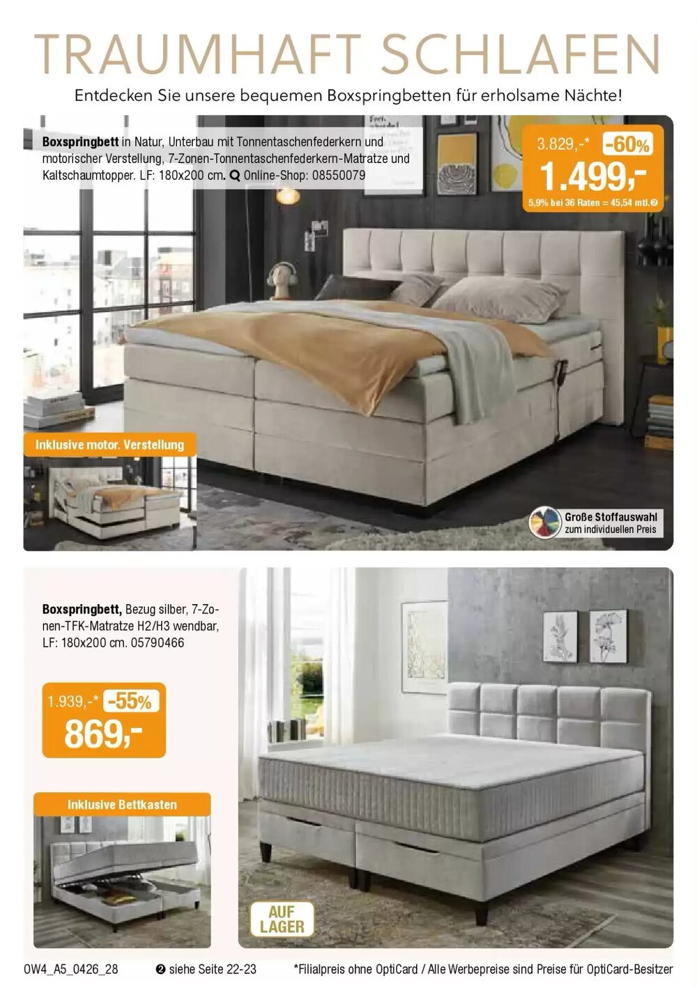 Opti Wohnwelt Prospekt (ab 01.04.2026) zum Blättern - Seite 28