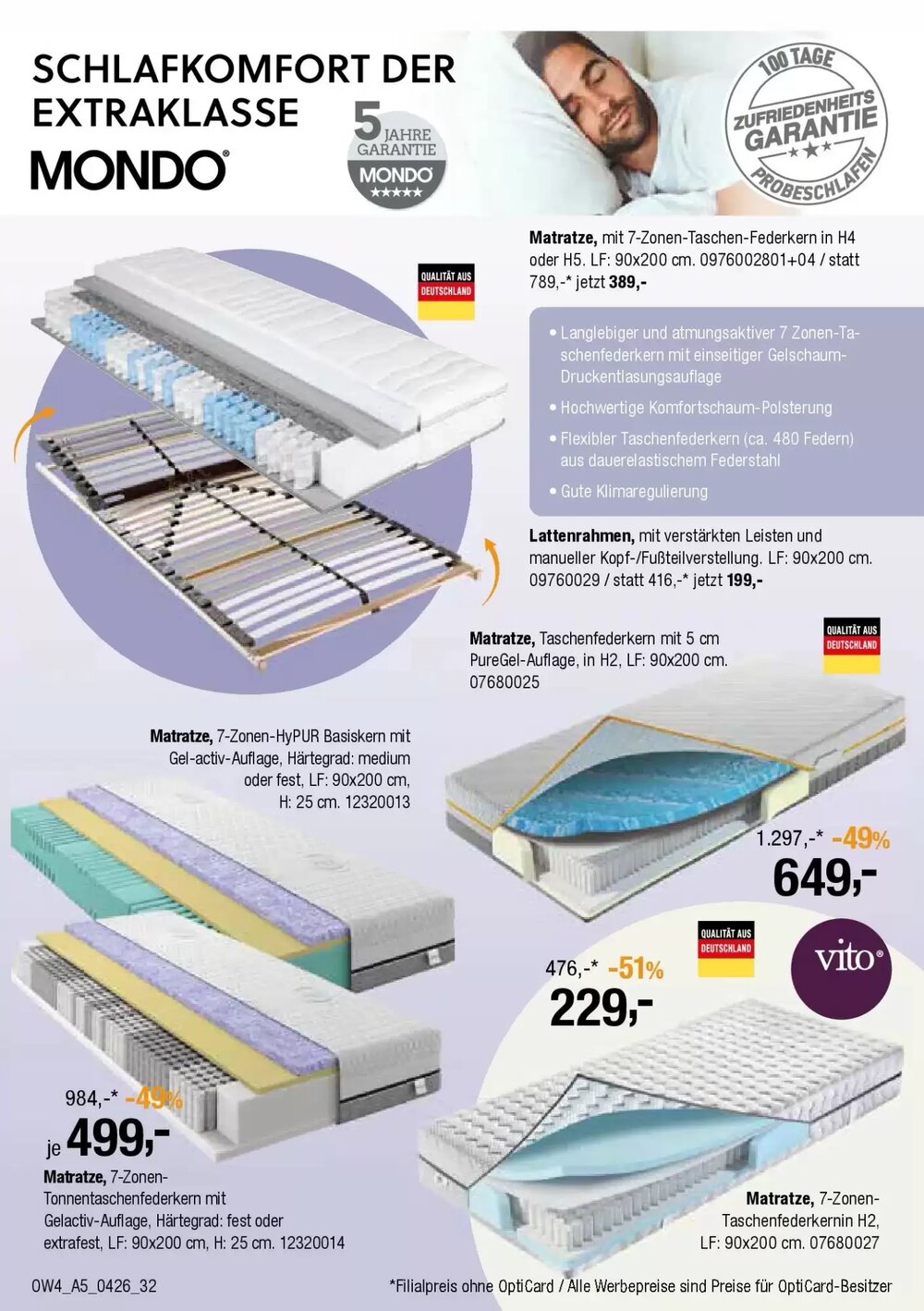 Opti Wohnwelt Prospekt (ab 01.04.2026) zum Blättern - Seite 32