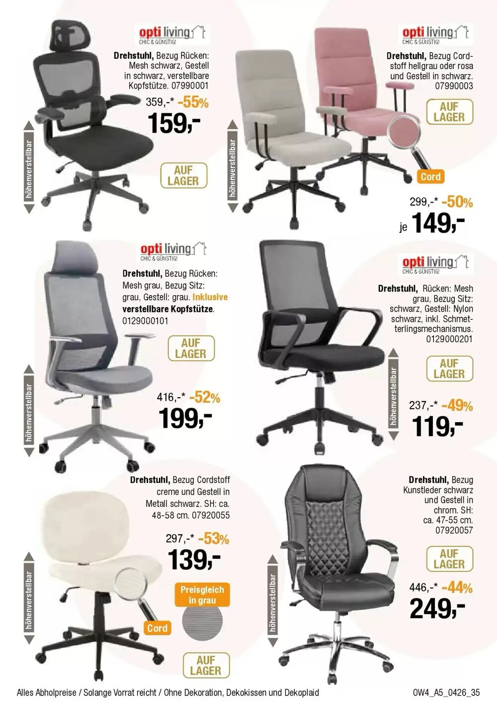 Opti Wohnwelt Prospekt (ab 01.04.2026) zum Blättern - Seite 35