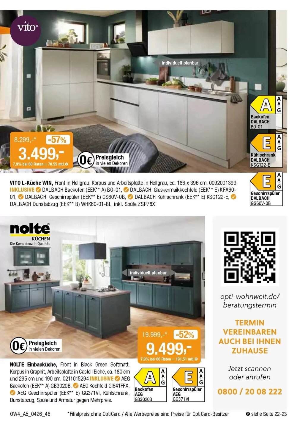 Opti Wohnwelt Prospekt (ab 01.04.2026) zum Blättern - Seite 46